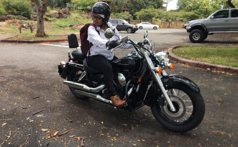 photo riding motorcycle